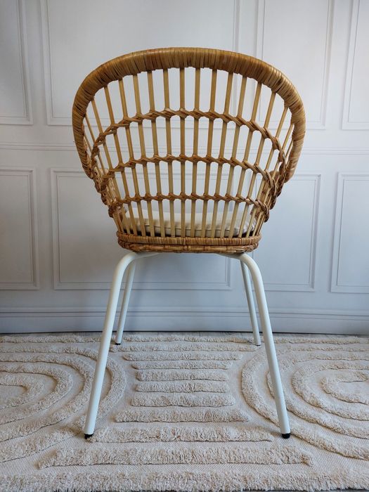 Rattanowe krzesło / fotel Ikea Nilsowe