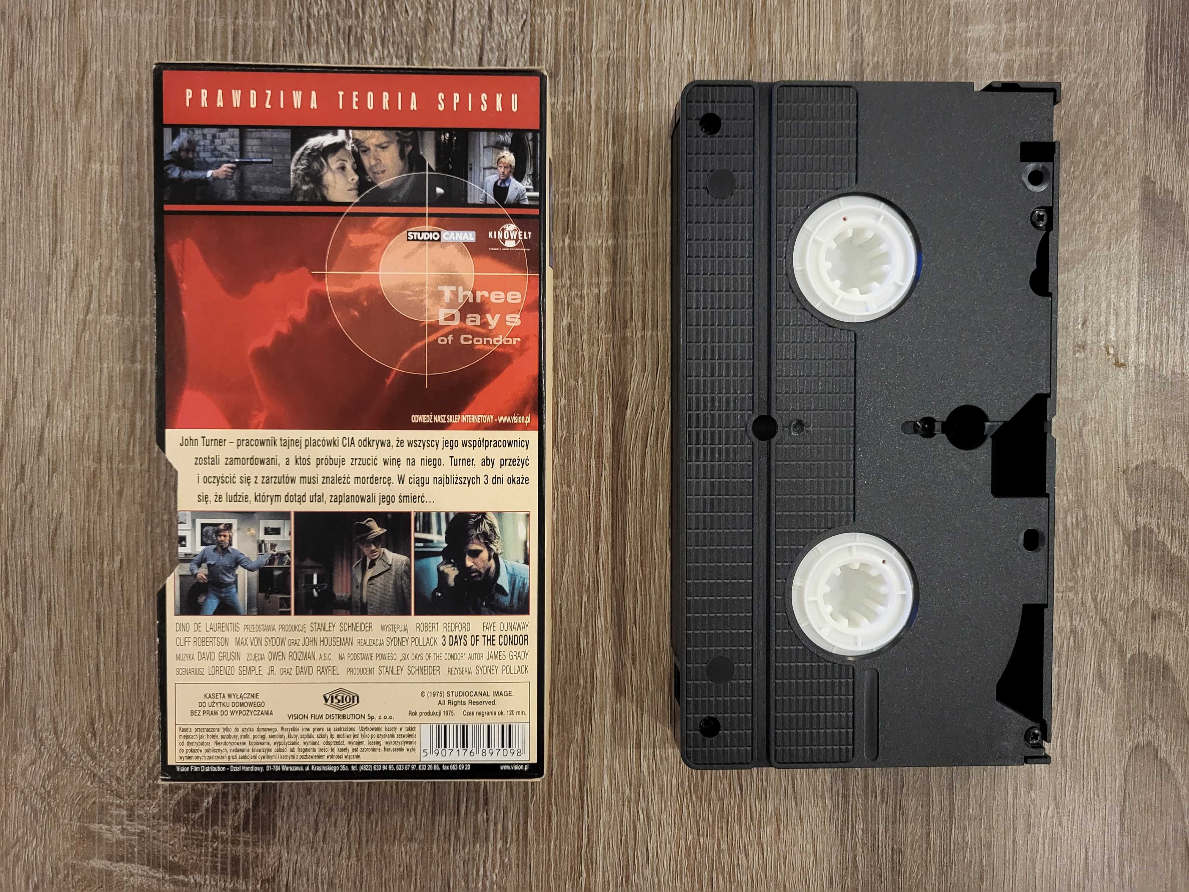 3 dni Kondora - kaseta VHS video oryginalna VISION Film Distribution