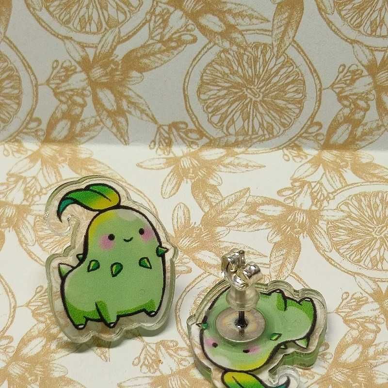 Kolczyki Pokemon Chikorita