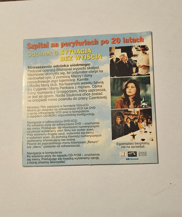 Szpital na peryferiach odcinek 8 płyta Vcd