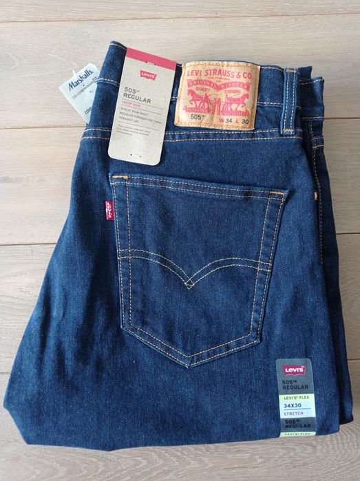 Levis 505 REGULAR STRETCH Nowe Oryginalne W34 L30 Tanio za 1/3 ceny!!!