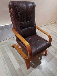 Кожаное кресло - качалка из Бельгии