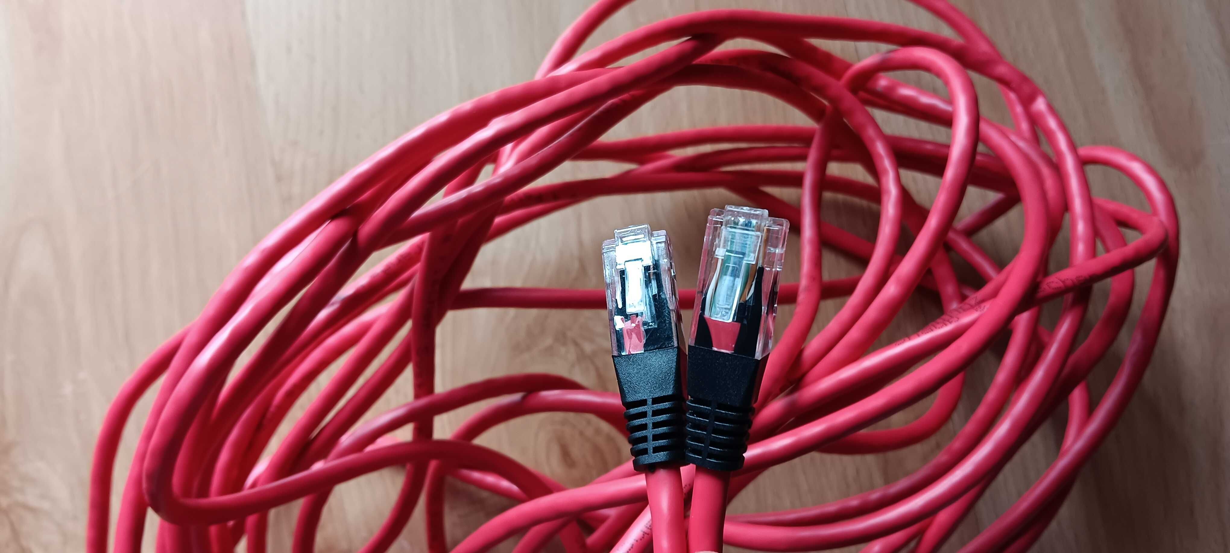 Cabo Ethernet 10M CAT6 RJ45 Vermelho