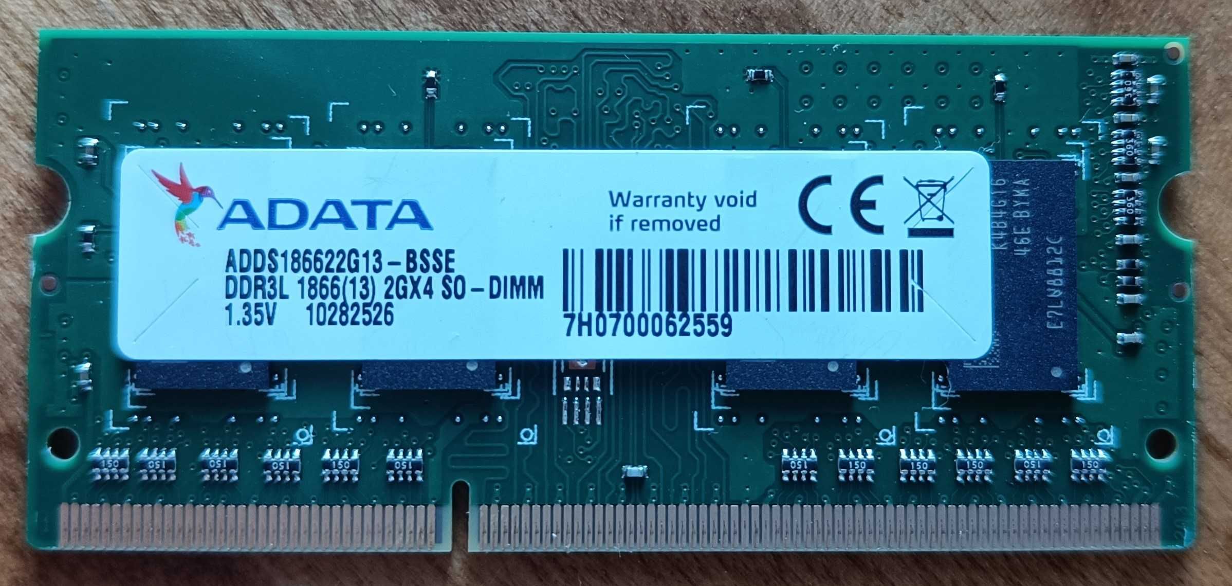 RAM Adata 2GB DDR3L 1866MHz 1,35V SO-DIMM Qnap