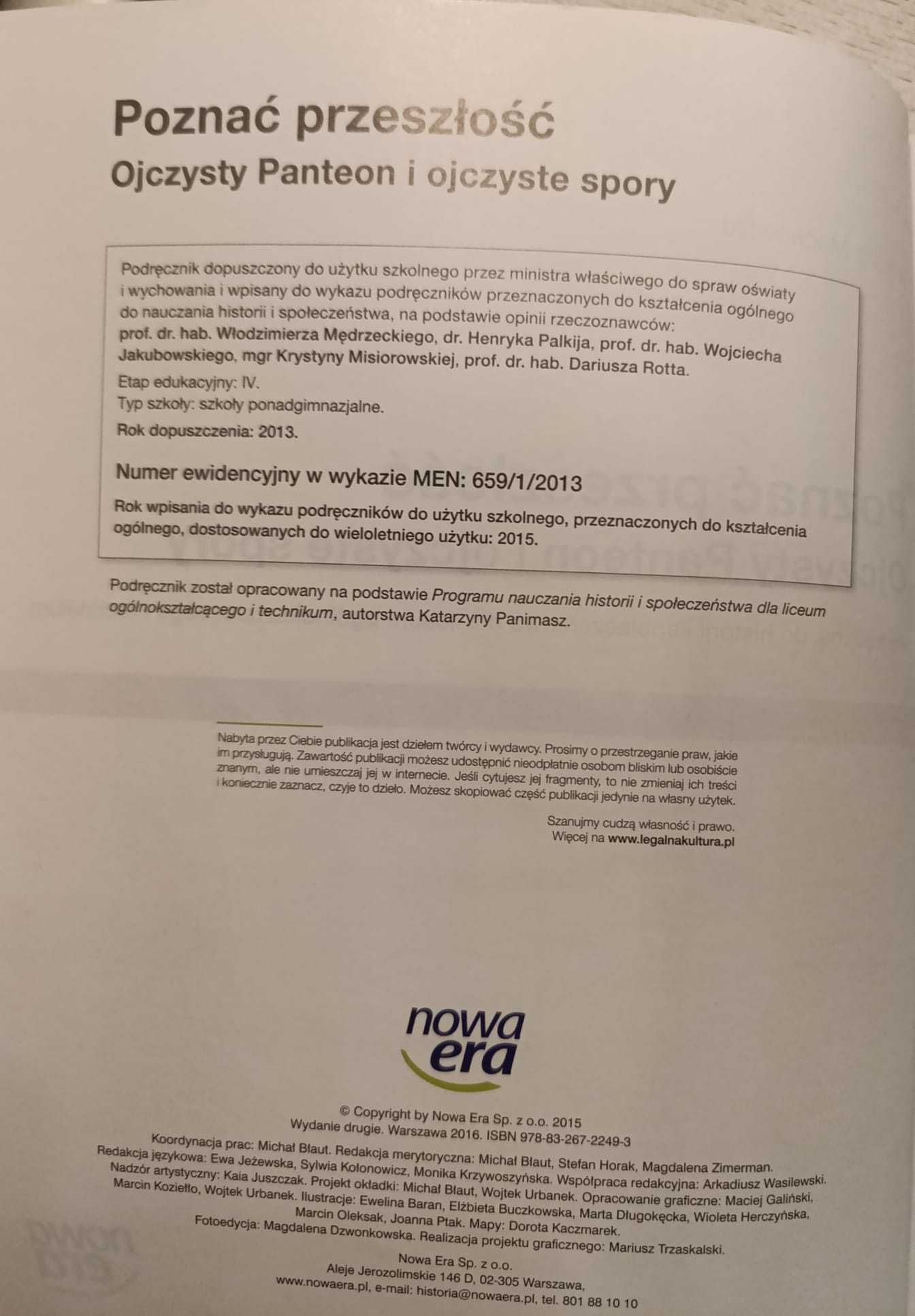 Poznać przeszłość. Ojczysty panteon i ojczyste spory. NOWA ERA