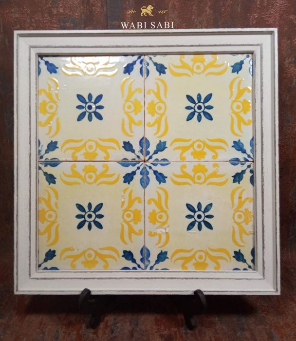 Vintage Azulejos Victorianos Portugueses,emoldurado