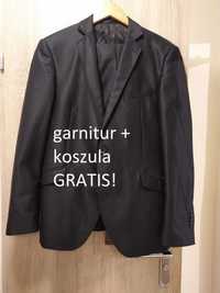 Garnitur czarny Sunset Suits 176/96/82 + koszula GRATIS