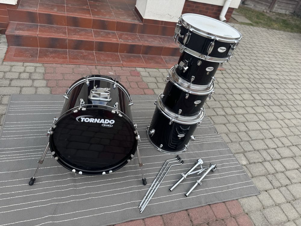 Perkusja MAPEX Tornado (stopa 18”) - werbel - JET BLACK