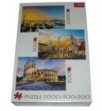 Puzzle Trefl Włochy 3 w 1  - 1000, 500, 500 elementów