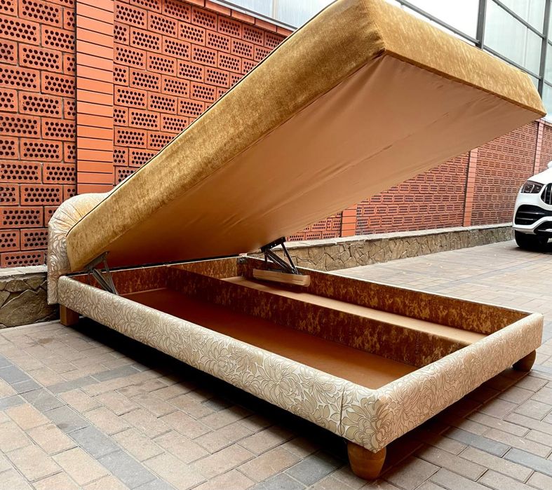 2-спальне ліжко «Алігатор» завода ПРОГРЕС з підйомним механізмом +ящик