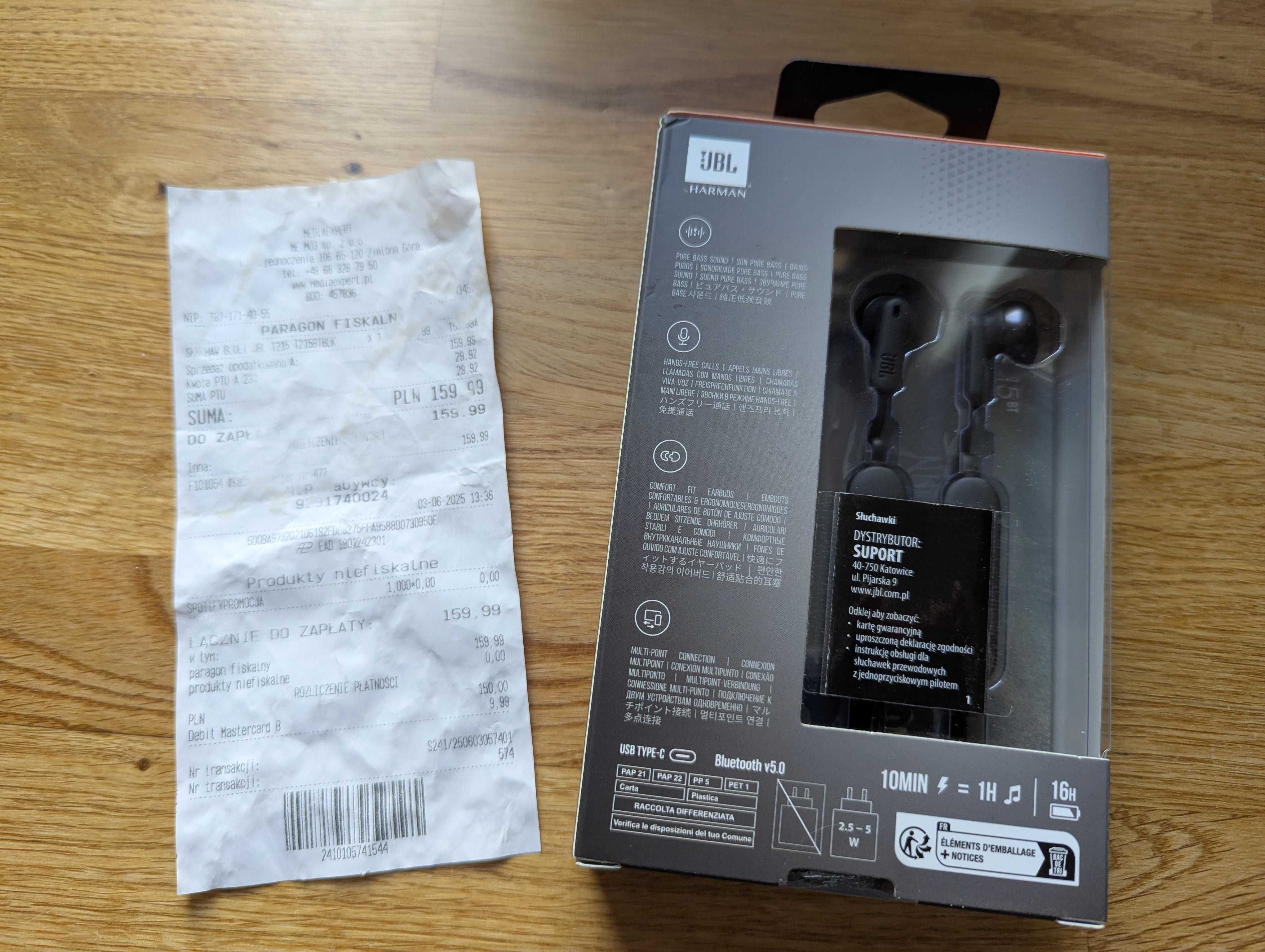 Nowe JBL TUNe 215bt