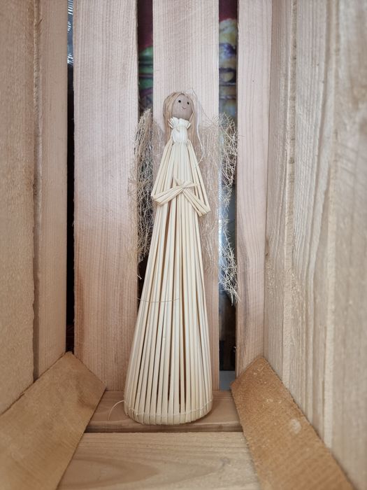 Aniołek duży do zawieszenia że słomy aniołki figurki piękne anioły