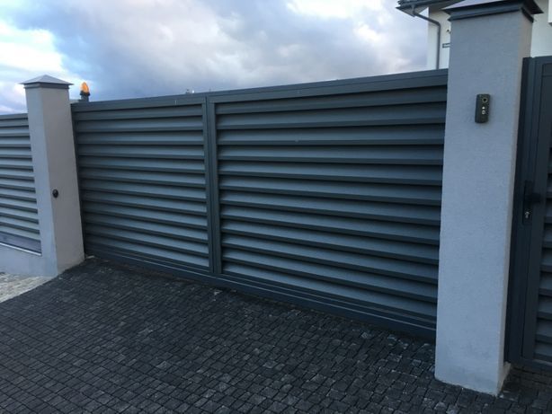 Ворота відкатні, Паркан Жалюзі, Брама металева