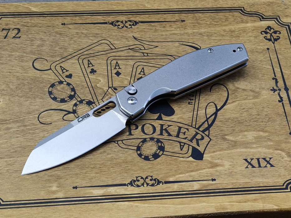 Nóż składany folder CJRB EKKO 3.3" / stal / Button lock