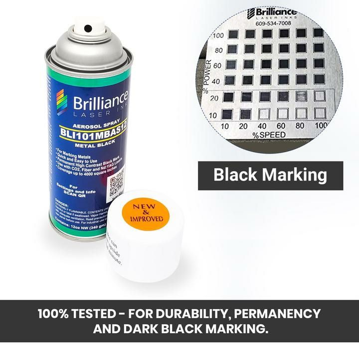 Spray para gravação a laser co2/fibra/yag em metais marca Brilliance