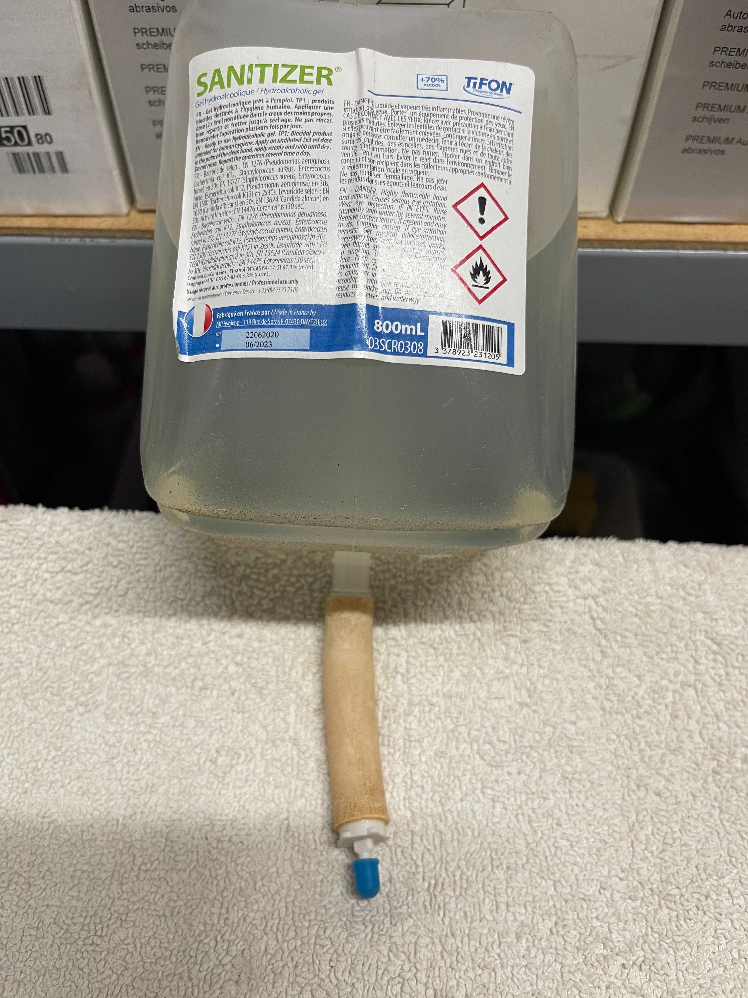 SANITIZER Gel Hidroalcoólico Virucida 800 ml