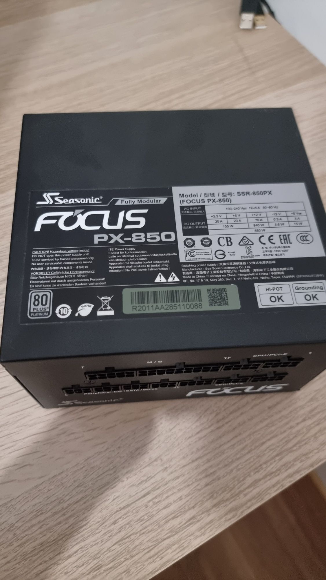 Fonte Seasonic Focus PX-850W 80+ Platinum