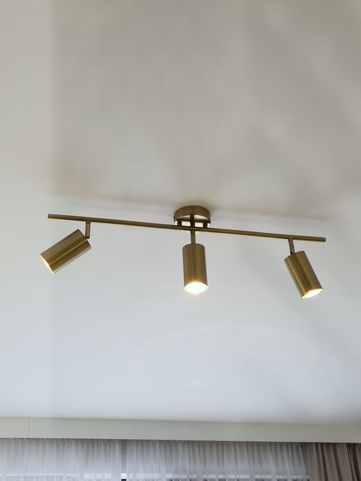 Lampa sufitowa LED złota reflektory