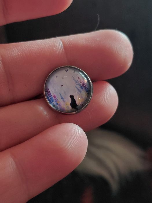 Lawendowy Pierścionek Kot