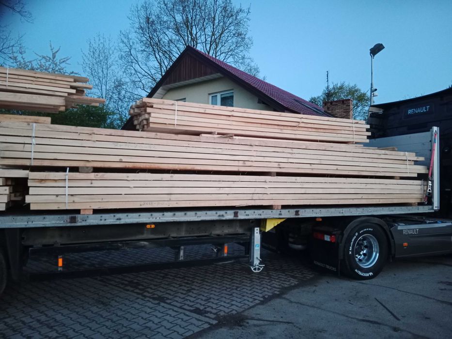 Tartak Więźba Dachowa Drzewo Drewno Budowlane-Deski -Kantowki