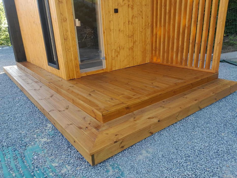 Deska tarasowa impregnowana ciśnieniowo • gładka • ryflel • legary