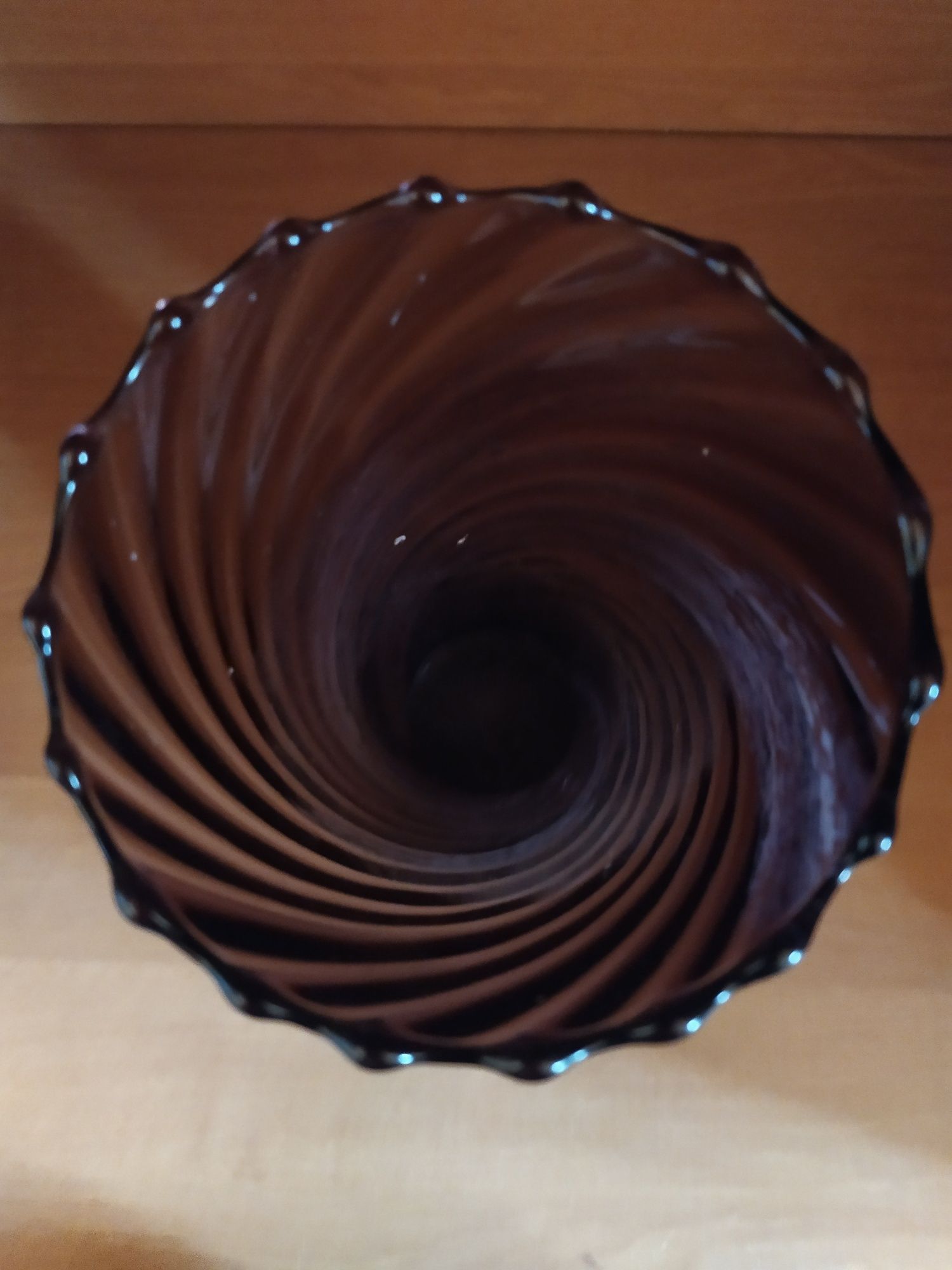 Szklany wazon 30cm PRL