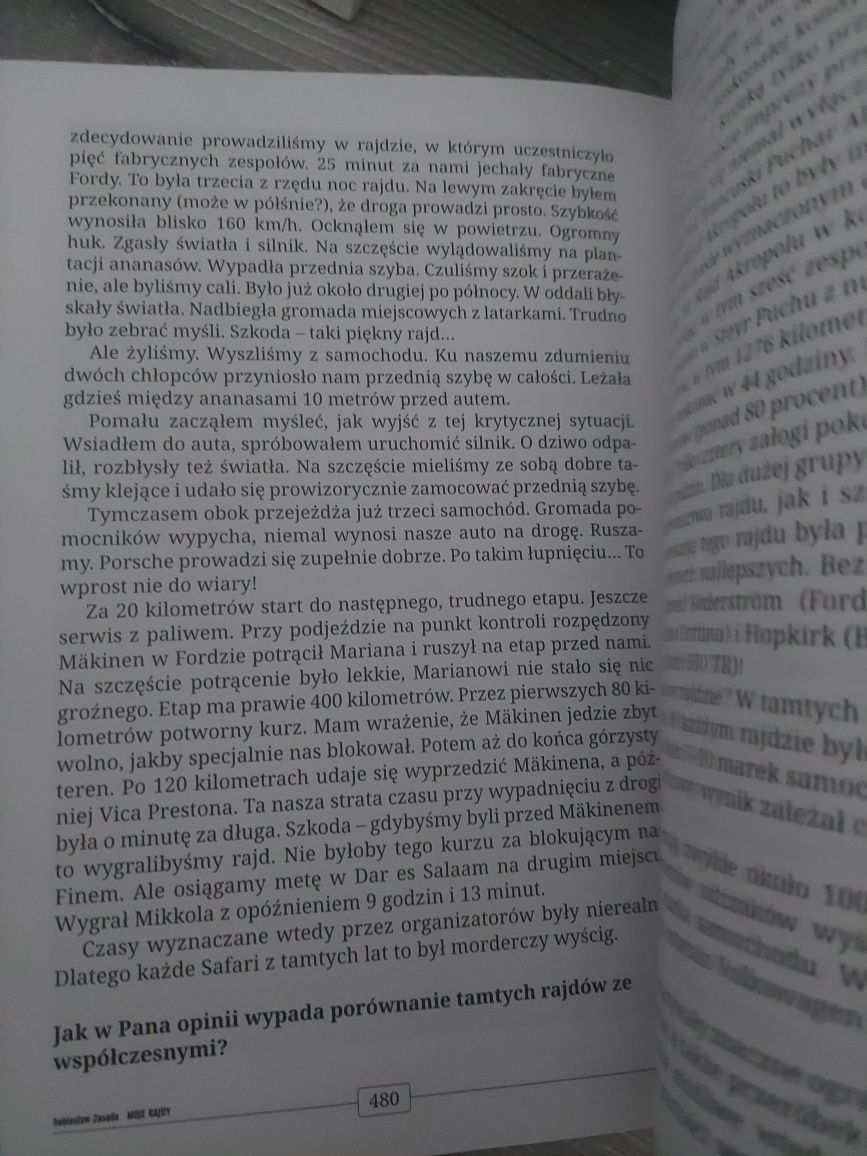 Ksiazka moje rajdy Sobiesław zasada z podpisem autora