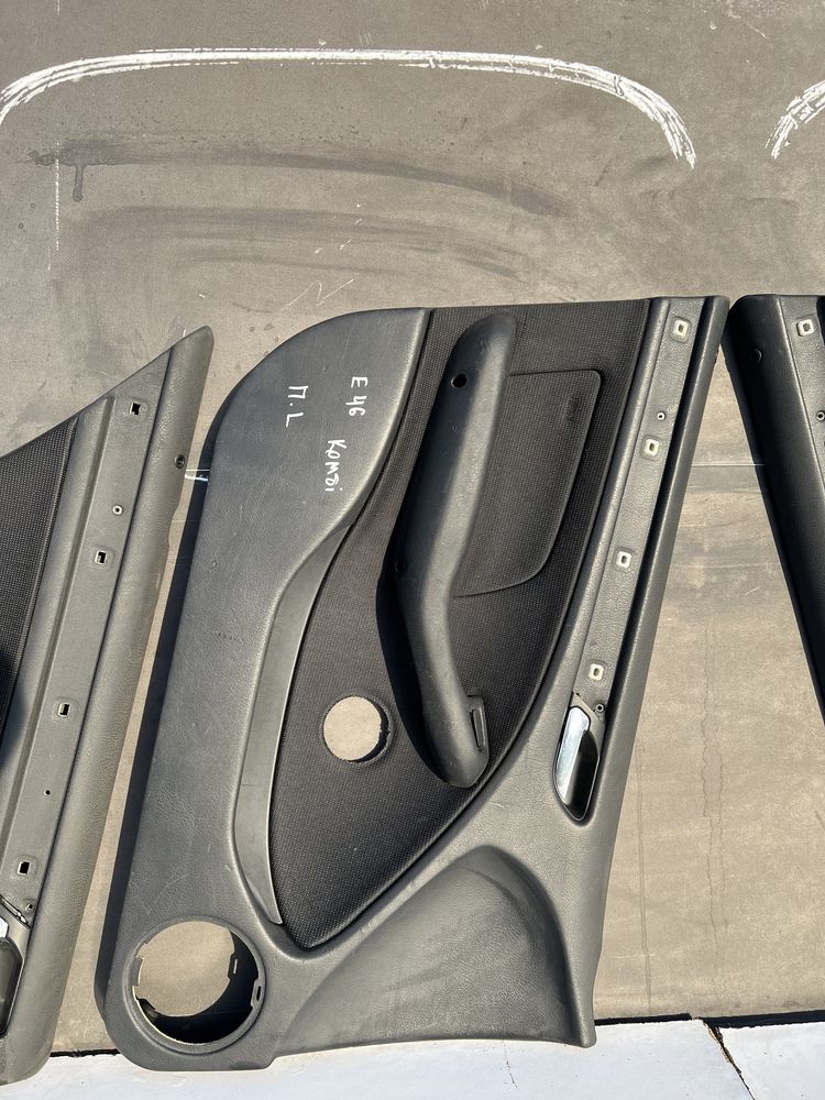 BMW E46 комплект карт комбі Полукожа е46 Чорна Карта Дверна Laser