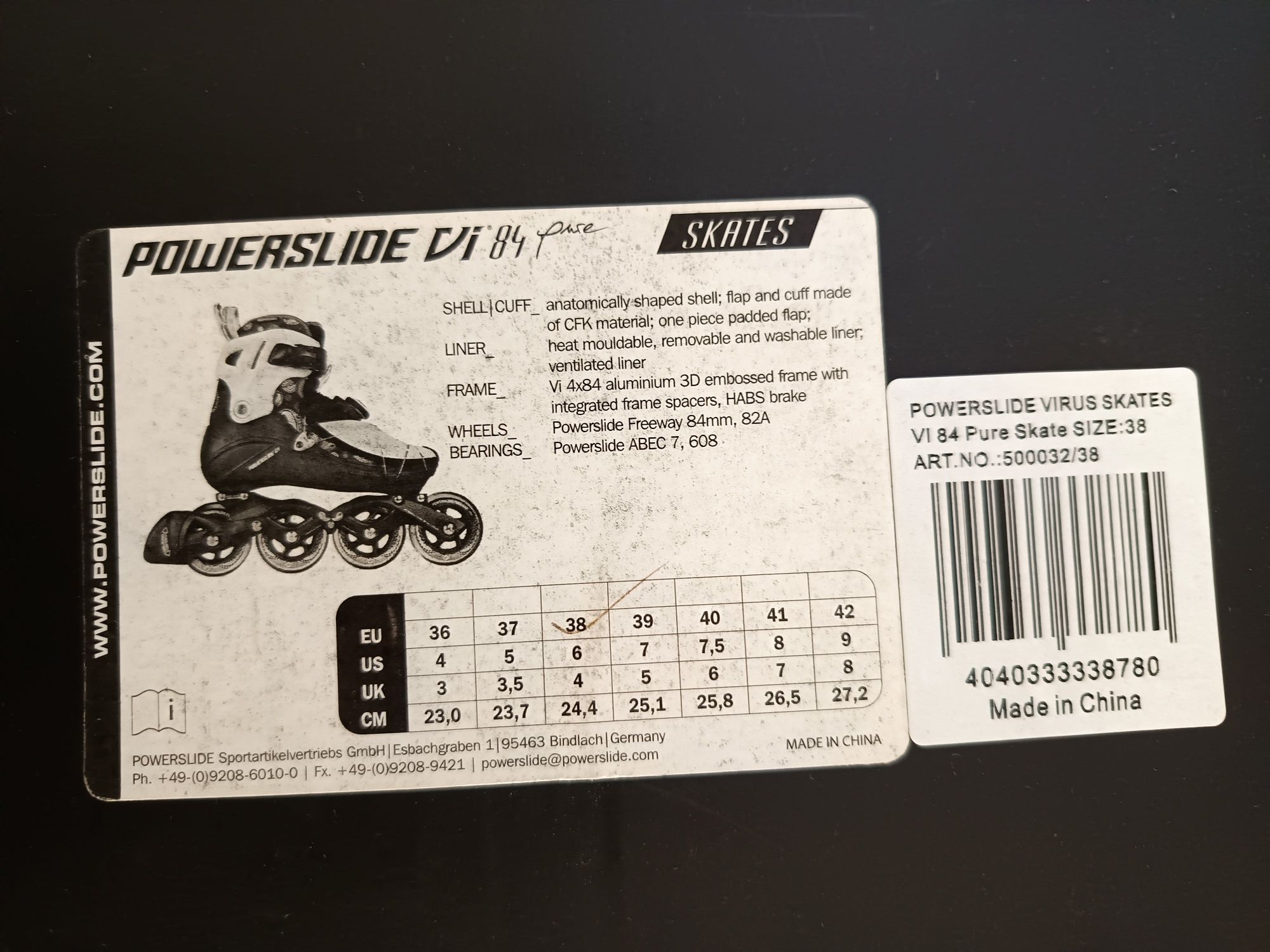 POWERSLIDE VI 84 tamanho 38