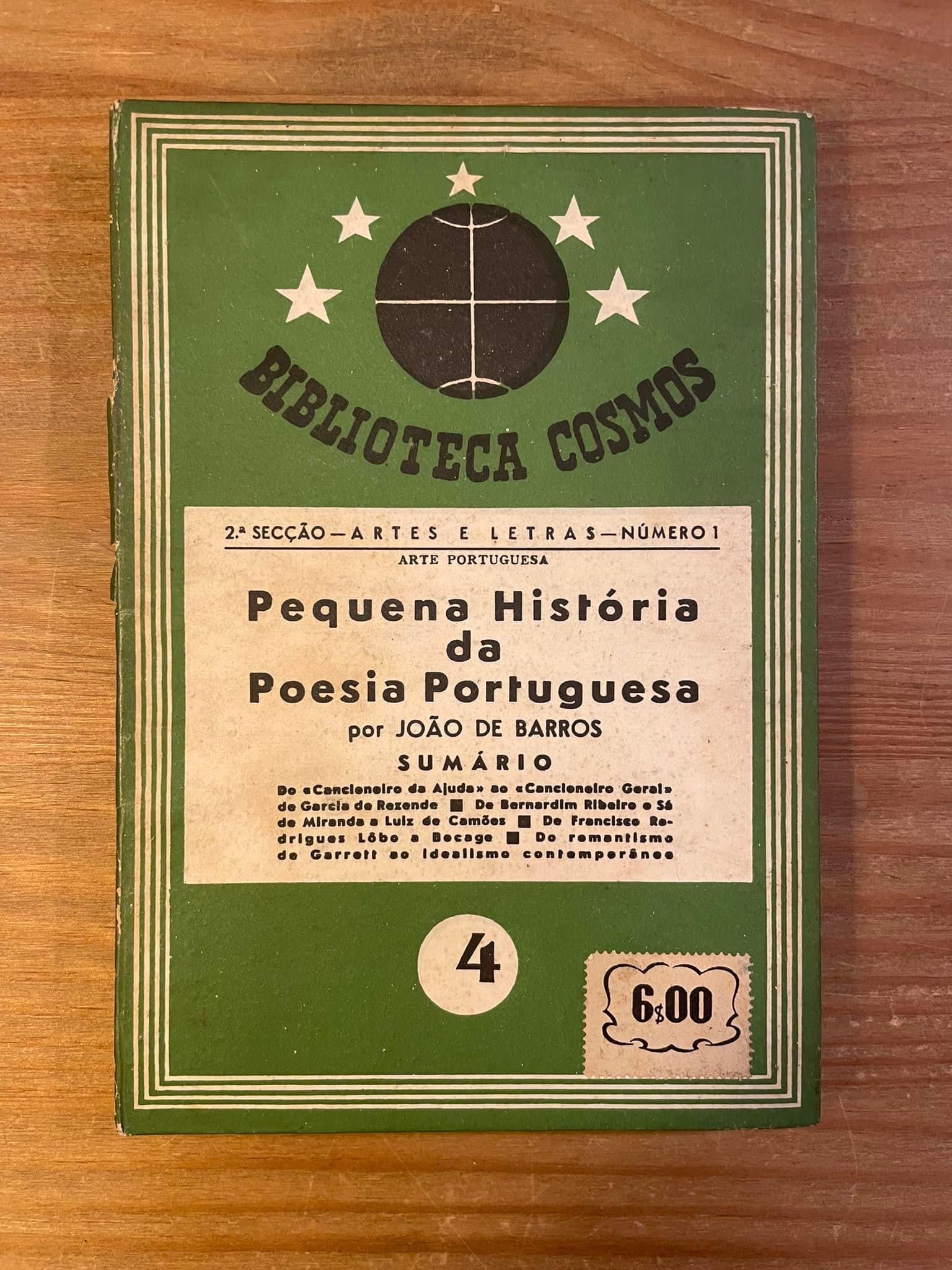 Pequena História da Poesia Portuguesa - João de Barros (portes grátis)