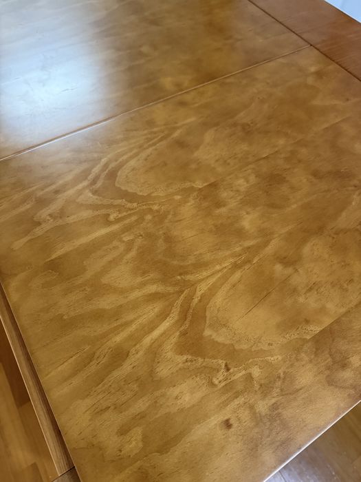 Mesa de jantar extensível com tampo de vidro