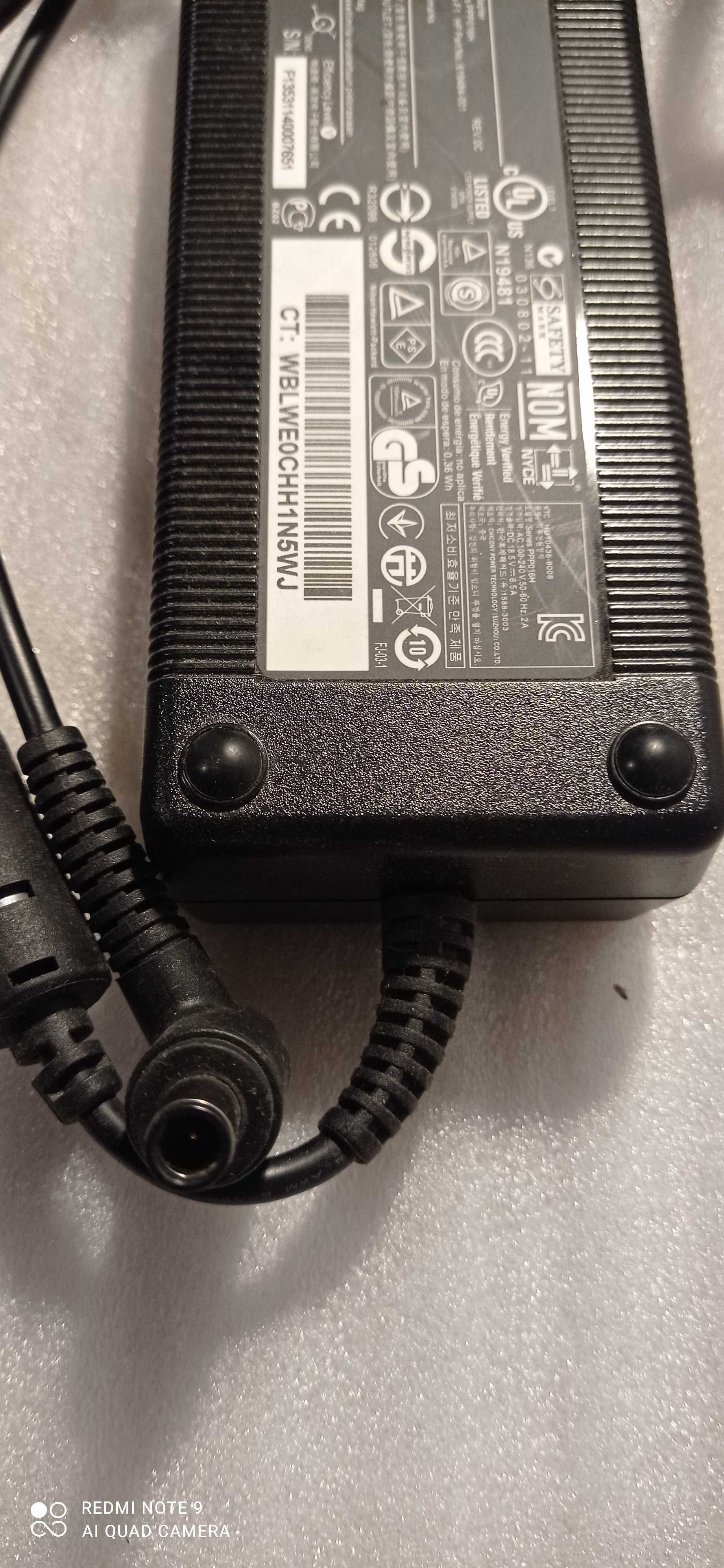 Zasilacz do Laptopa , komputera HP 18,5V 120W oryginalny