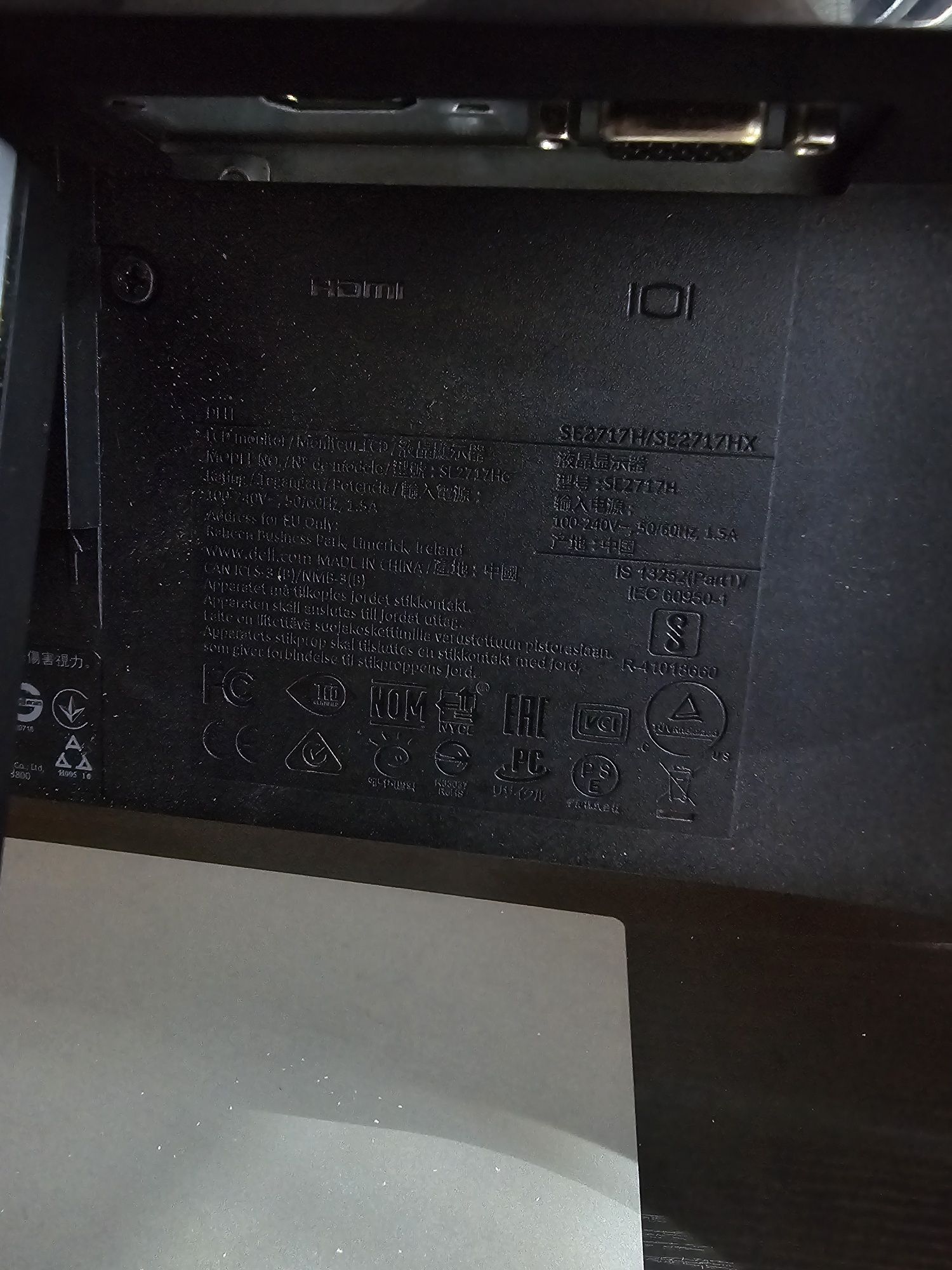 Monitor LCD 27cali dell