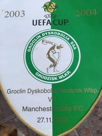 Proporczyk z meczu UEFA CUP Groclin - Manchester City Klasyk rok 2003