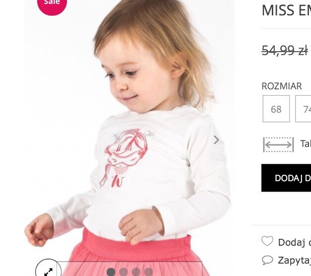 WÓJCK kolekcja MISS EMMA NR 80 dres jak nowy, bluzeczka NOWA