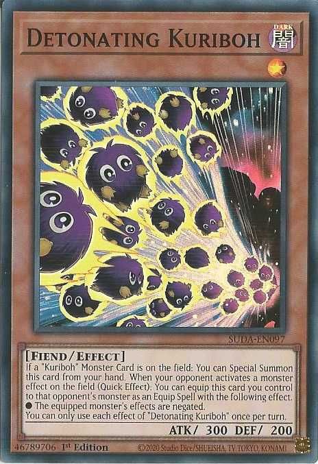 Karta YUGIOH Detonating Kuriboh HOLO