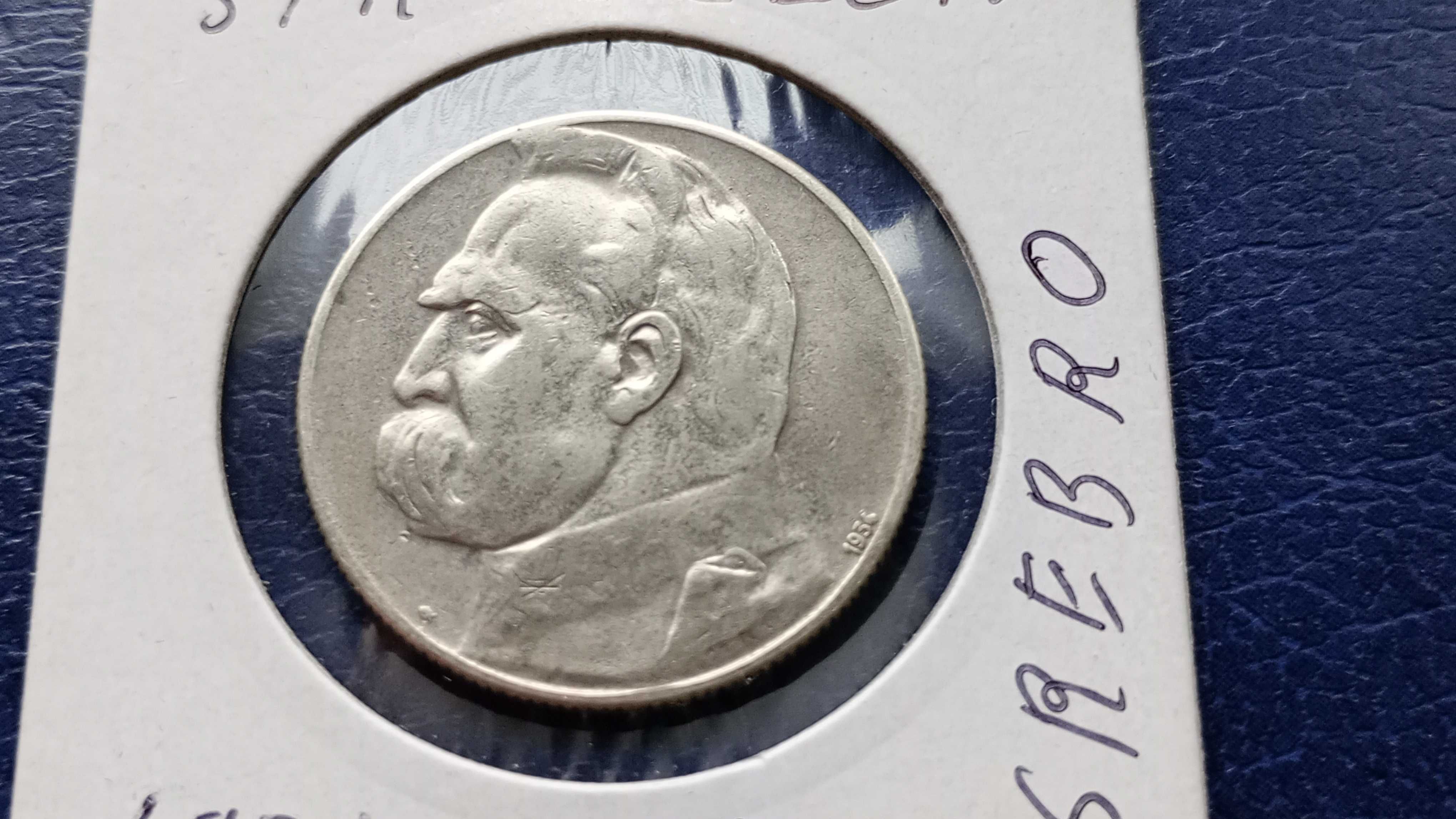 Stare monety 5 złotych 1934 Piłsudski Strzelecki srebro 2RP