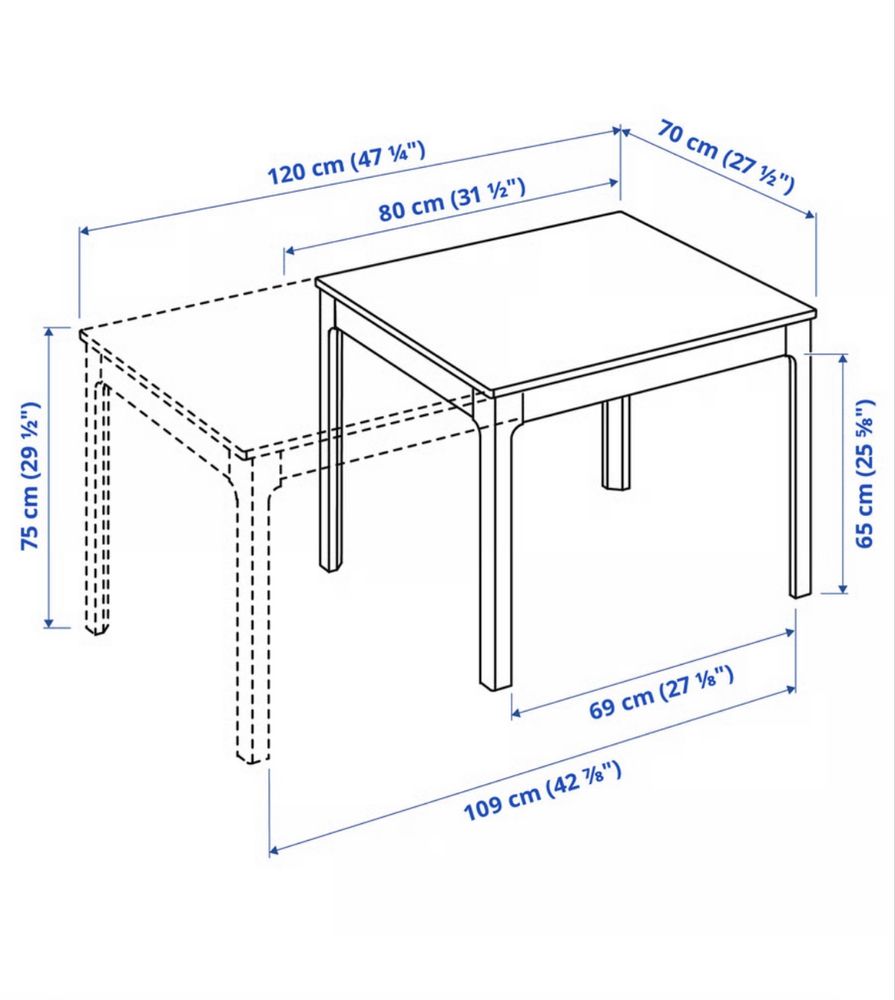 Mesa extensível IKEA como nova