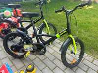 NA GWARANCJI Rower  Btwin 500 Dark Hero , 16 cali uchwyt do nauki