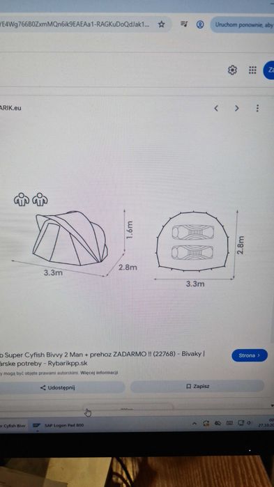 Namiot chub super cyfiish 2 men