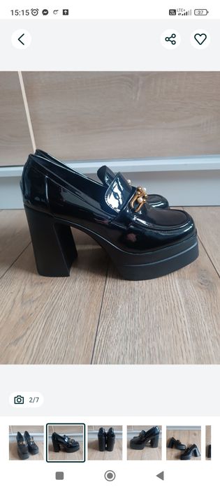 Czarne lakierowane szpilki