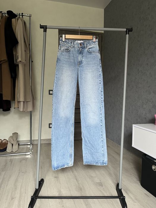 Джинси zara подвійним паском широкі 36 baggi
