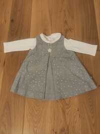 Sukienka sztruksowa dla dziewczynki i bluzka r. 56, Obaïbi fr