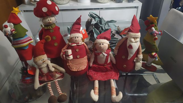 Conjunto de 7 figuras decorativas de natal