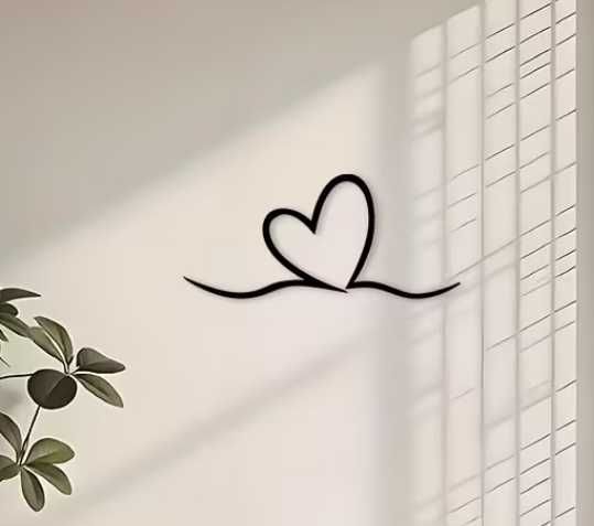 Nowa metalowa dekoracja ścienna serca