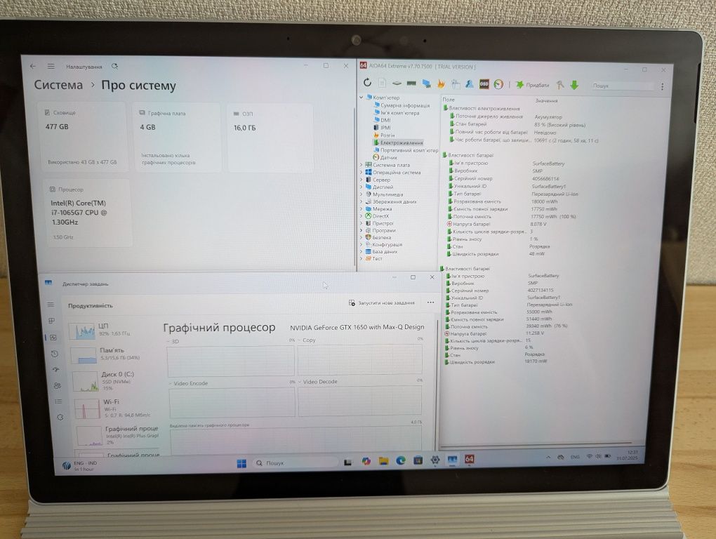 Microsoft Surface Book 3 i7 16/512gb GTX 1650 Max-Q
