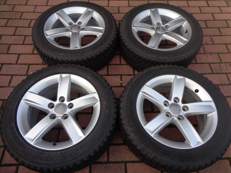 Alufelgi 16 Audi A4 B8 A6 C7 z oponami zimowymi 23r 7/8mm ORG