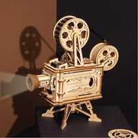 Drewniane Puzzle Robotime Model 3D Projektor Filmowy + Film 183 el