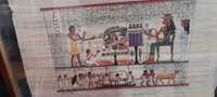 Quadro papiro emoldurado proveniente de viagem ao Egipto original