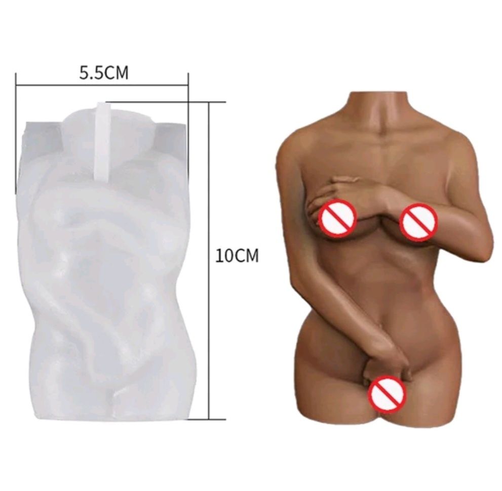 Forma silikonowa Body kobieta Do świec mydeł gipsu